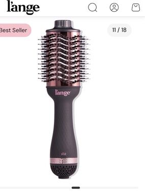 Lange Rose Gold & Black Hot Air Round Brush
